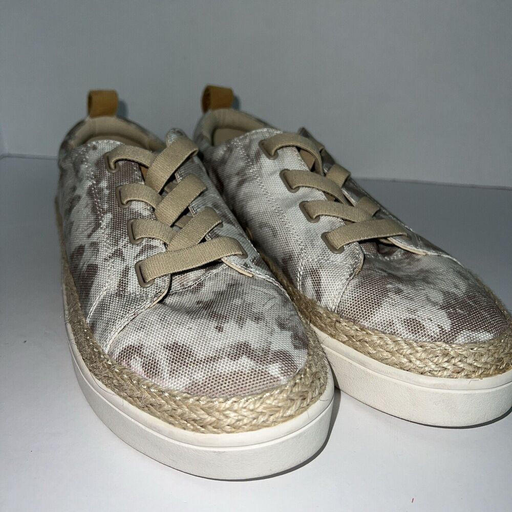 Spenco Womens 8.5 Orthopedic Boho Summer Animal Print Coastal Neutral